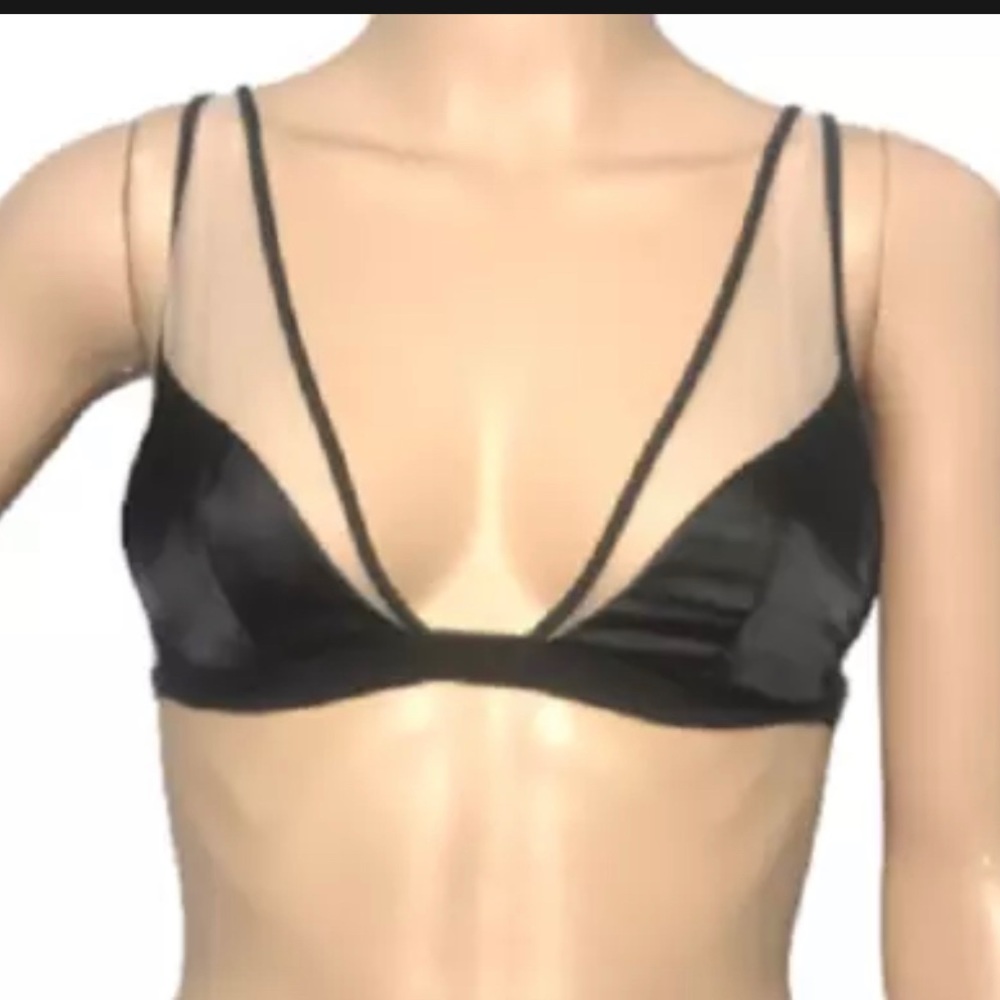 NWT VICTORIAS SECRET LUXE LINGERIE DRAGON LACE BRALETTE BRA BLACK L